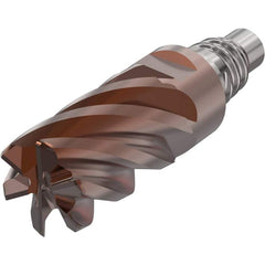 Corner Radius & Corner Chamfer End Mill Heads; Mill Diameter (mm): 12.00; Mill Diameter (Decimal Inch): 0.4724; Length of Cut (mm): 18.0000; Connection Type: E12; Overall Length (mm): 39.7000; Centercutting: Yes; Corner Radius (mm): 0.50; Minimum Helix An