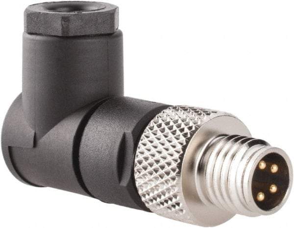 Brad Harrison - 4 Amp, Male 90° Field Attachable Connector Sensor and Receptacle - 60 VAC, 75 VDC, IP67 Ingress Rating - Top Tool & Supply