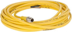 Brad Harrison - 4 Amp, M8 Male Straight to Pigtail Cordset Sensor and Receptacle - 60 VAC, 75 VDC, 4m Cable Length, IP68 Ingress Rating - Top Tool & Supply