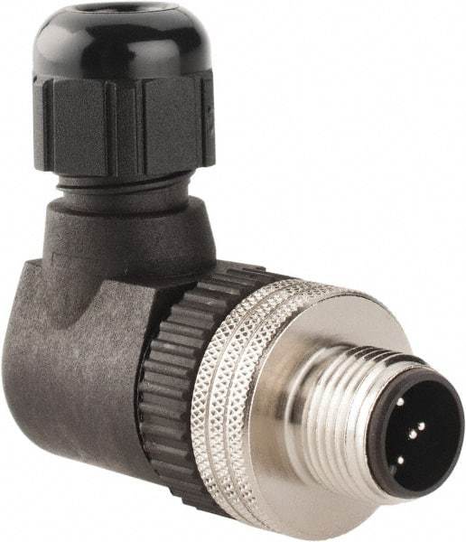 Brad Harrison - 4 Amp, Male 90° Field Attachable Connector Sensor and Receptacle - 30 VAC, 36 VDC, IP67 Ingress Rating - Top Tool & Supply