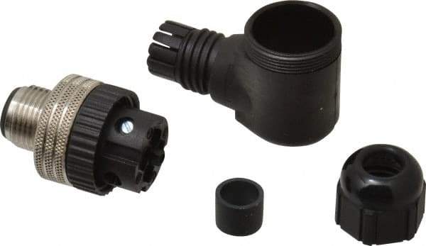 Brad Harrison - 4 Amp, Male 90° Field Attachable Connector Sensor and Receptacle - 250 VAC, 300 VDC, IP67 Ingress Rating - Top Tool & Supply