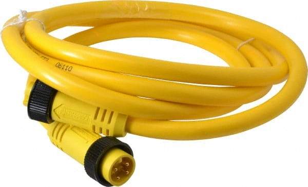 Brad Harrison - 10 Amp, Female Straight, Male Straight Cordset Sensor and Receptacle - 600 Volt, 1.83m Cable Length, IP67 Ingress Rating - Top Tool & Supply