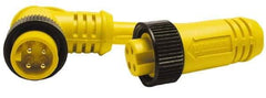 Brad Harrison - 7 Amp, Female Straight, Male Straight Cordset Sensor and Receptacle - 600 Volt, 1.83m Cable Length, IP67 Ingress Rating - Top Tool & Supply