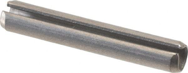 Value Collection - 3/16" Diam x 1-1/8" Long Slotted Spring Pin - Grade 18-8 Stainless Steel - Top Tool & Supply