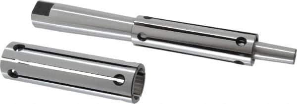 Interstate - 1 to 1-1/4" Grip, Expanding Lathe Mandrel - 1" Shank Diam, 4" Sleeve Length, 9" Arbor Length - Top Tool & Supply