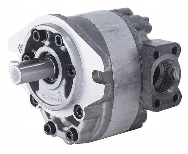 Parker - 2.6 GPM, 7/8-14 UNF-2B SAE Inlet Size, 2,500 RPM, 1/2" Shaft Diam, SAE AA Mount, Hydraulic Gear Pump - 2.56 GPM at 1,800 RPM, 5.13 GPM at 3,600 RPM, 2,500 psi Max Working Pressure, 7/8-14 SAE Port Size - Top Tool & Supply