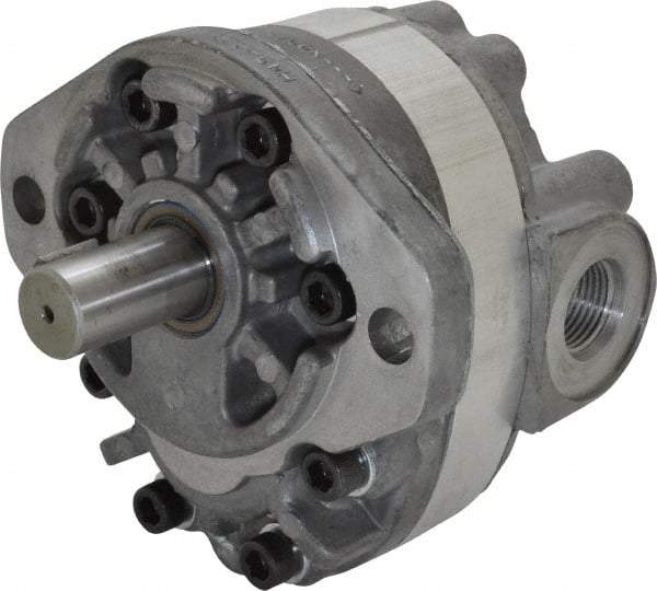 Parker - 9.2 GPM, 1-1/6-12 UNF-2B SAE Inlet Size, 2,500 RPM, 3/4" Shaft Diam, SAE A Mount, Hydraulic Gear Pump - 9.18 GPM at 1,800 RPM, 18.36 GPM at 3,600 RPM, 2,500 psi Max Working Pressure, 1-1/16-12 SAE Port Size - Top Tool & Supply