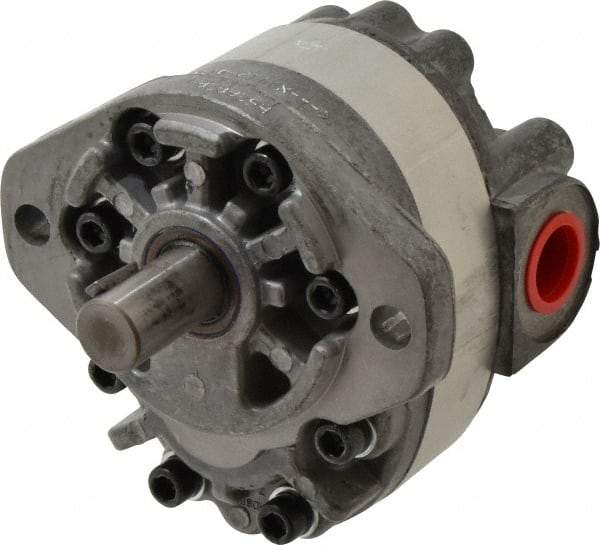 Parker - 11.5 GPM, 1-1/6-12 UNF-2B SAE Inlet Size, 2,500 RPM, 3/4" Shaft Diam, SAE A Mount, Hydraulic Gear Pump - 11.48 GPM at 1,800 RPM, 22.9 GPM at 3,600 RPM, 2,500 psi Max Working Pressure, 1-1/16-12 SAE Port Size - Top Tool & Supply