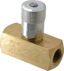 Parker - 8 GPM 3/8 Inlet Brass Hydraulic Control Valve - 3/8-18 Thread - Top Tool & Supply