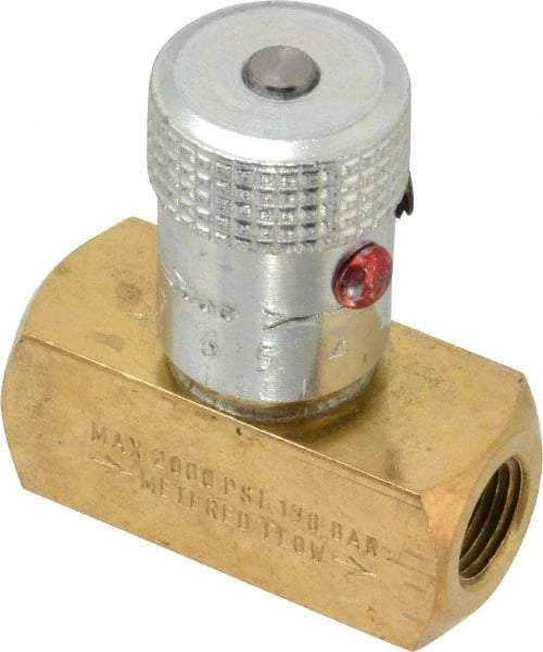 Parker - 3 GPM 1/8 Inlet Brass Hydraulic Control Valve - 1/8-27 Thread - Top Tool & Supply