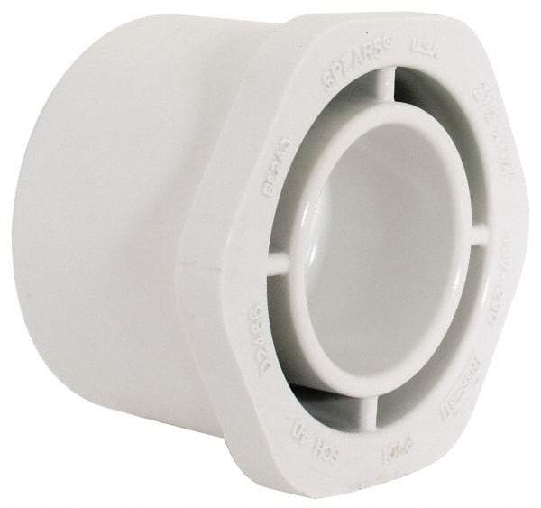 Value Collection - 2-1/2 x 1-1/4" PVC Plastic Pipe Bushing - Schedule 40, Spig x Slip End Connections - Top Tool & Supply