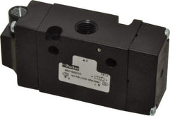 Parker - 1/4", 3-Way Body Ported Stacking Solenoid Valve - 1.4 CV Rate, Air Return, 1.89" High x 3.88" Long - Top Tool & Supply