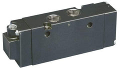 Parker - 1/2", 4-Way Body Ported Stacking Solenoid Valve - 5.9 CV Rate, Air Return, 2.68" High x 7.79" Long - Top Tool & Supply