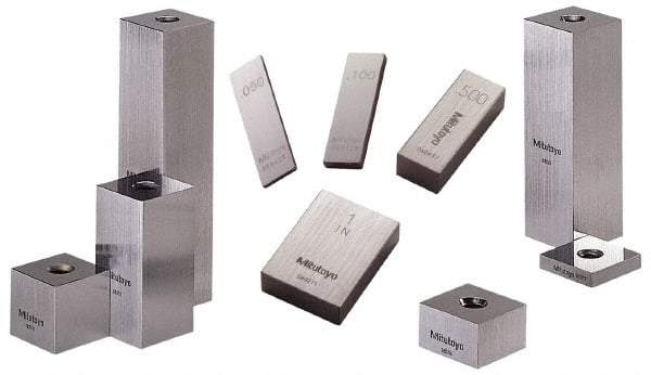 Mitutoyo - 0.1006" Rectangular Steel Gage Block - Accuracy Grade AS-1, Includes Certificate of Inspection - Top Tool & Supply