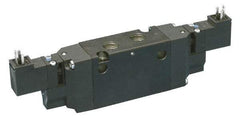 Parker - 4-Way Body Ported Stacking Solenoid Valve - 24 VDC, 1.4 CV Rate, 7.51" Long - Top Tool & Supply