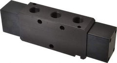 Parker - 4-Way Body Ported Stacking Solenoid Valve - 5.9 CV Rate, 8.62" Long - Top Tool & Supply