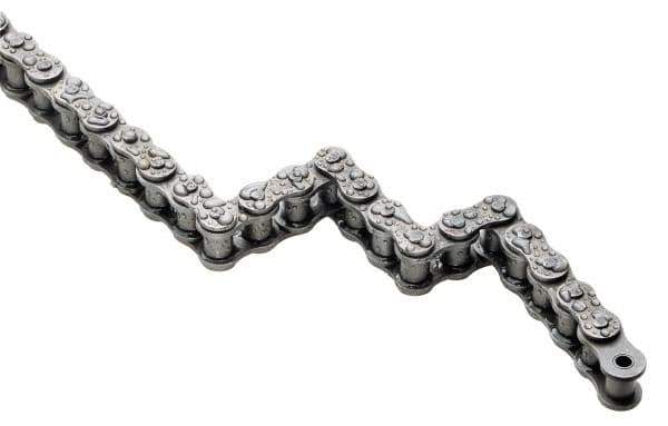 U.S. Tsubaki - 1/2" Pitch, Single Strand Roller Chain - Chain No. 40, 816 Lb. Capacity, 10 Ft. Long, 5/16" Roller Diam, 19/64" Roller Width - Top Tool & Supply