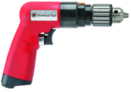 #UT8895 - 3/8" Non-Reversing - Air Powered Drill - Handle Exhaust - Top Tool & Supply