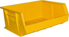 Durham - 14-5/8" Deep, Yellow Plastic Hang and Stack Bins - 7" High x 16-3/4" Wide x 14-5/8" Long - Top Tool & Supply