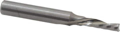 Onsrud - 5/32" Cutting Diam x 9/16" Length of Cut, 1 Flute, Downcut Spiral Router Bit - Uncoated, Right Hand Cut, Solid Carbide, 2" OAL x 1/4" Shank Diam, Single Edge, 21° Helix Angle - Top Tool & Supply