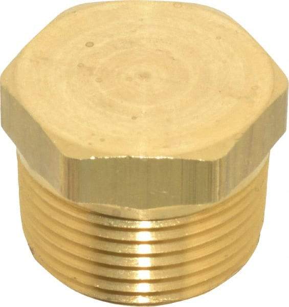 Eaton - 3/4 Male Thread, Brass Industrial Pipe Hex Head Plug - MNPTF, 1,200 psi - Top Tool & Supply