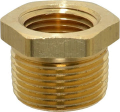 Eaton - 3/4 Male Thread x 1/2 Female Thread, Brass Industrial Pipe Hex Bushing - Top Tool & Supply