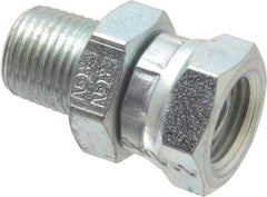 Eaton - 1/8-27 Male Thread x 1/8-27 Female Thread, Steel Industrial Pipe Adapter - MNPT x FNPSM, 2,500 psi - Top Tool & Supply