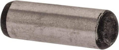 Value Collection - 1/8" Diam x 3/8" Pin Length Alloy Steel Oversized Dowel Pin - C 50-58 Hardness, 3,200 Lb Breaking Strength, 1 Beveled & 1 Rounded End - Top Tool & Supply