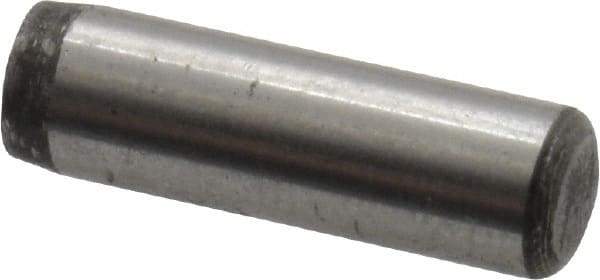 Value Collection - 3/16" Diam x 5/8" Pin Length Alloy Steel Oversized Dowel Pin - C 50-58 Hardness, 7,200 Lb Breaking Strength, 1 Beveled & 1 Rounded End - Top Tool & Supply