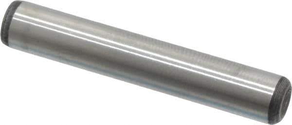 Value Collection - 1/4" Diam x 1-1/2" Pin Length Alloy Steel Oversized Dowel Pin - C 50-58 Hardness, 12,800 Lb Breaking Strength, 1 Beveled & 1 Rounded End - Top Tool & Supply