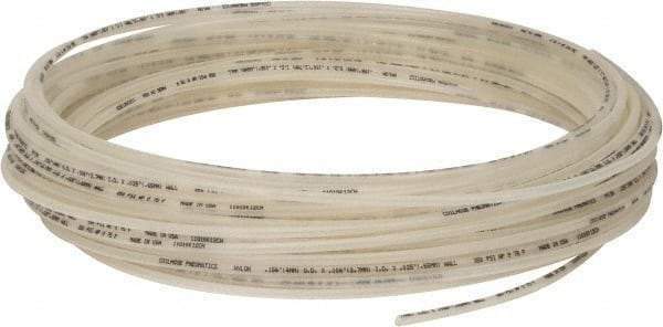 Coilhose Pneumatics - 3/32" ID x 5/32" OD, 100' Long, Nylon Tube - Natural, 275 Max psi, -60 to 200°F - Top Tool & Supply