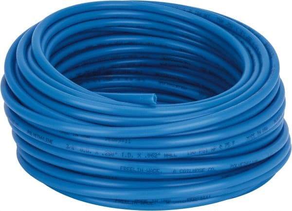 Coilhose Pneumatics - 1/4" ID x 3/8" OD, 100' Long, Polyethylene Tube - Blue, 192 Max psi, -60 to 200°F - Top Tool & Supply