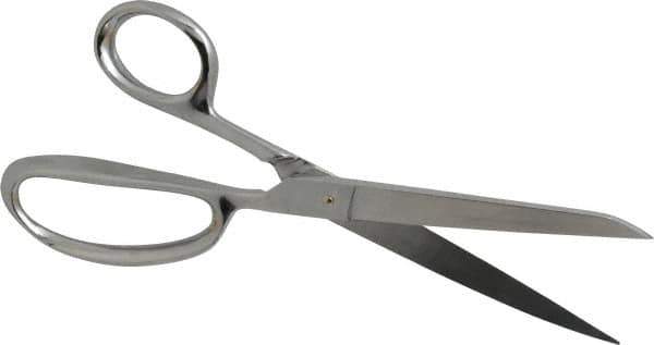 Heritage Cutlery - 4-1/4" LOC, 9-1/2" OAL Stainless Steel Standard Shears - Right Hand, Metal Straight Handle, For General Purpose Use - Top Tool & Supply