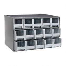 Akro-Mils - 15 Drawer, Small Parts Modular Steel Frame Storage Cabinet - 11" Deep x 17" Wide x 11" High - Top Tool & Supply