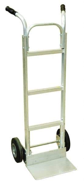 Harper Trucks - 600 Lb Capacity 49" OAH Hand Truck - High Back Dual Handle, Aluminum, Solid Rubber Wheels - Top Tool & Supply