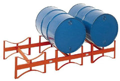 Made in USA - 2,400 Lb Load Capacity, 55 Gal Drum Storage Rack - 71-1/2" Wide x 12-1/2" High - Top Tool & Supply