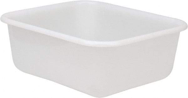 Rubbermaid - 2.8 Gal, White Polyethylene Tote Container - Nesting, 14.4" Long x 12.4" Wide x 5.4" High - Top Tool & Supply