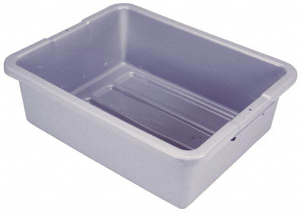 Rubbermaid - 7.1 Gal, Gray Polyethylene Tote Container - Nesting, 21-1/2" Long x 17.1" Wide x 7" High - Top Tool & Supply