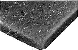 Wearwell - 5' Long x 3' Wide, Dry Environment, Anti-Fatigue Matting - Black, Vinyl with Nitrile Blend Base, Beveled on 4 Sides - Top Tool & Supply