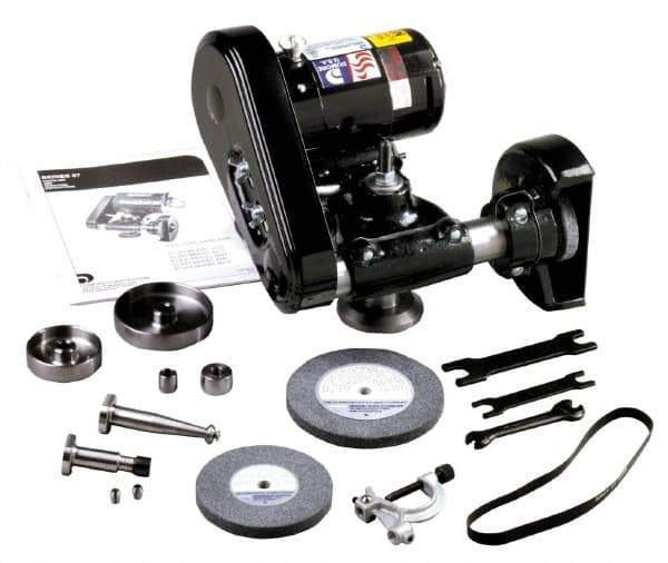 Dumore - Interchangeable, External Spindle, Tool Post Grinder - 6 Inch Wheel Diameter Compatibility, 9 to 20 Inch Lathe Swing Compatibility, 3/4 hp - Top Tool & Supply