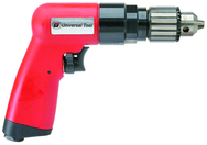 #UT8895R - 3/8" Reversing - Air Powered Drill - Handle Exhaust - Top Tool & Supply