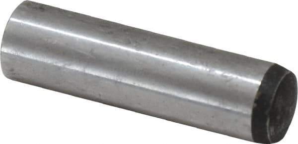 Value Collection - 12mm Diam x 45mm Pin Length Alloy Steel Standard Dowel Pin - C 58-62 Hardness, 53,400 Lb Breaking Strength, 1 Rounded End - Top Tool & Supply