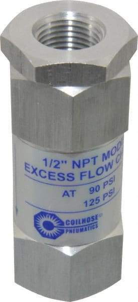 Coilhose Pneumatics - 1/2" Aluminum Check Valve - Inline, FPT x FPT - Top Tool & Supply