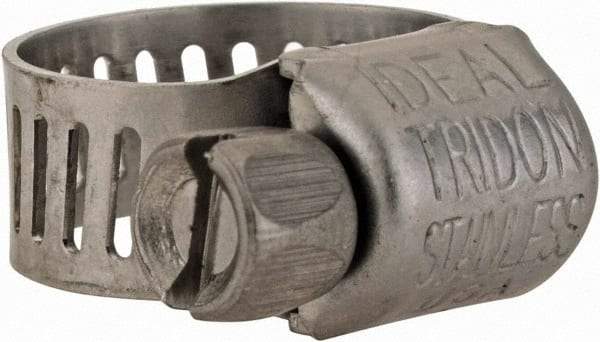 IDEAL TRIDON - SAE Size 4, 5/16 to 5/8" Diam, Stainless Steel Miniature Worm Drive Clamp - 5/16" Wide, Material Grade 301, Series 350 - Top Tool & Supply