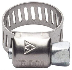 IDEAL TRIDON - SAE Size 188, 2-1/16 to 12-1/4" Diam, Stainless Steel Worm Drive Clamp - 1/2" Wide, Material Grade 201/305, Series 620 - Top Tool & Supply