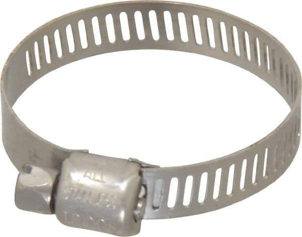 IDEAL TRIDON - SAE Size 16, 11/16 to 1-1/2" Diam, Stainless Steel Miniature Worm Drive Clamp - 5/16" Wide, Material Grade 301, Series 350 - Top Tool & Supply