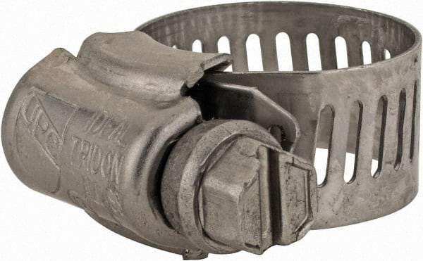 IDEAL TRIDON - SAE Size 6, 3/8 to 7/8" Diam, Stainless Steel Worm Drive Clamp - 1/2" Wide, Material Grade 201/305, Series 620 - Top Tool & Supply