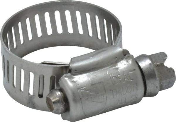 IDEAL TRIDON - SAE Size 10, 9/16 to 1-1/16" Diam, Stainless Steel Worm Drive Clamp - 1/2" Wide, Material Grade 201/305, Series 620 - Top Tool & Supply