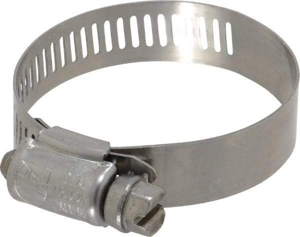 IDEAL TRIDON - SAE Size 24, 1-1/16 to 2" Diam, Stainless Steel Worm Drive Clamp - 1/2" Wide, Material Grade 201/305, Series 620 - Top Tool & Supply