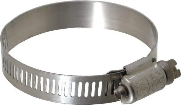 IDEAL TRIDON - SAE Size 32, 1-9/16 to 2-1/2" Diam, Stainless Steel Worm Drive Clamp - 1/2" Wide, Material Grade 201/305, Series 620 - Top Tool & Supply